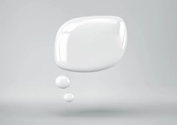 灰色背景下的白话泡沫 3D渲染 — 图库照片