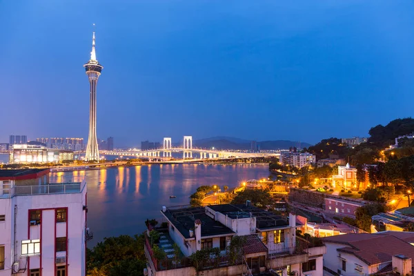 Macau staden på natten — Stockfoto