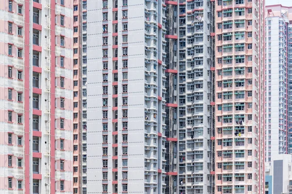 Exterior da fachada de construção em Hong Kong — Fotografia de Stock