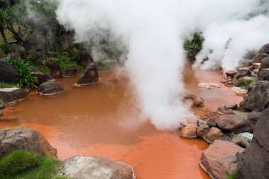 Cehennemde Beppu city, Japonya
