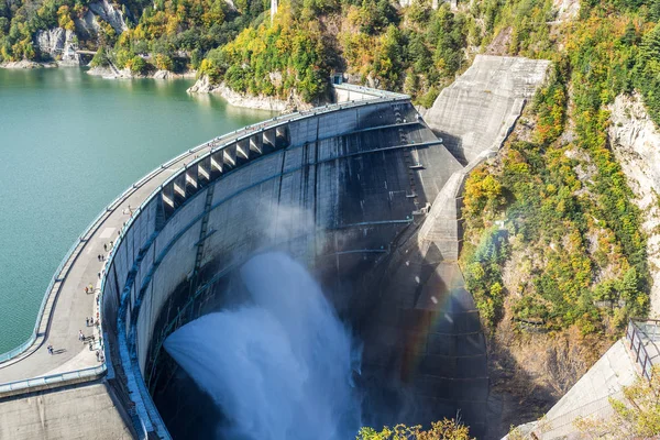 Kurobe gát és a szivárvány — Stock Fotó