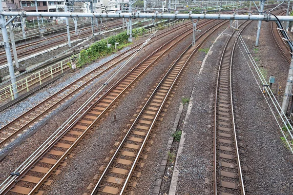 Rel kereta api di Jepang — Stok Foto