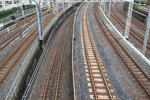 Železniční trať v Japonsku — Stock fotografie