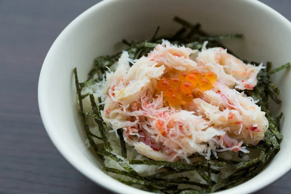 Bol de riz au crabe japonais — Photo