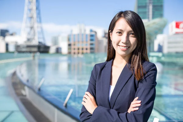 Japanska affärskvinna på utomhus — Stockfoto