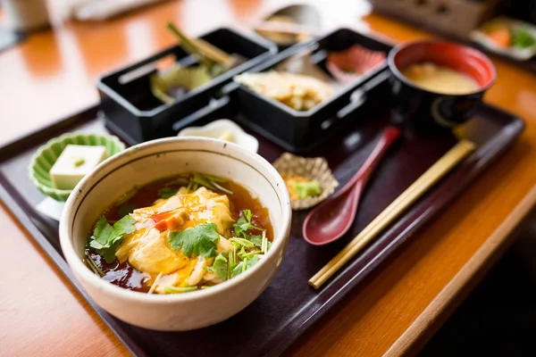 日本食レストランで設定豆腐 — ストック写真