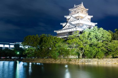 Hiroşima gece kalede Hiroşima