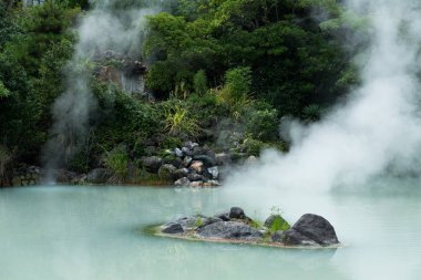 Hot springs in Beppu  clipart