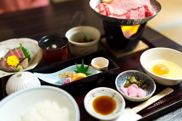Sukiyaki di manzo giapponese — Foto Stock