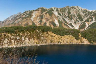 Tateyama dağlarda güzel manzara  