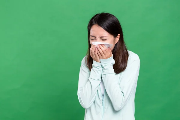 Mujer sintiéndose enferma — Foto de Stock