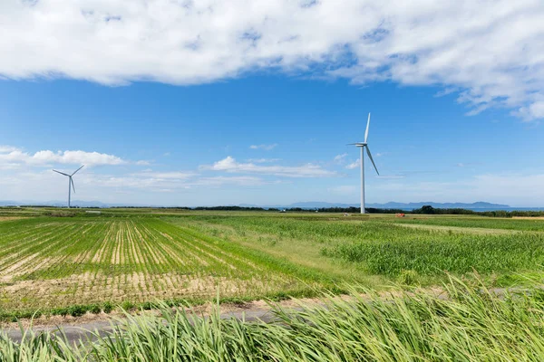 Windturbines die elektriciteit produceert — Stockfoto