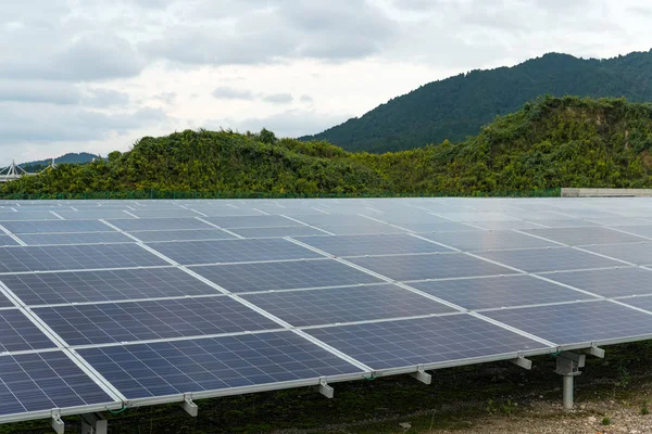 Solar panels on power plant — Stock Photo, Image