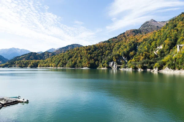 Reservoar av Kurobe dam i Toyama — Stockfoto