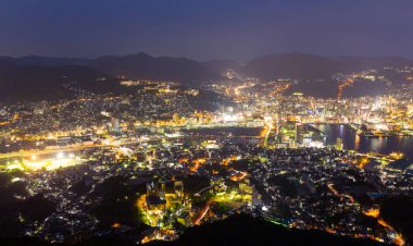 Nagasaki City Japonya geceleri 
