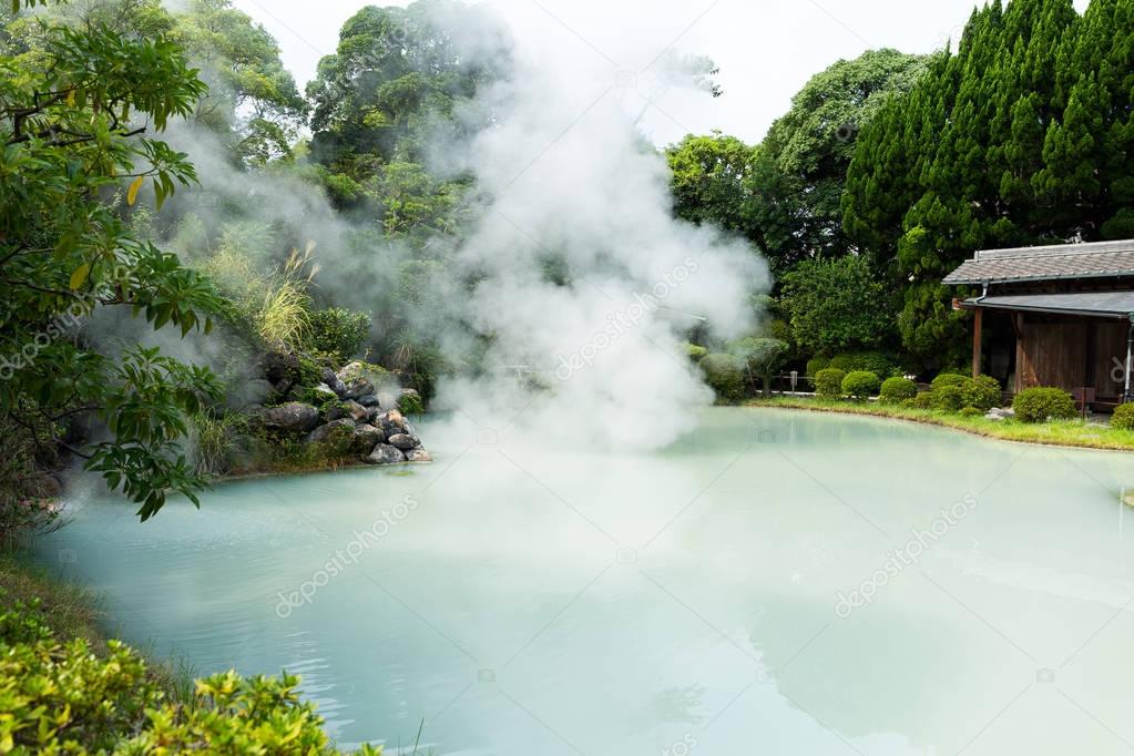Hot Spring water boiling