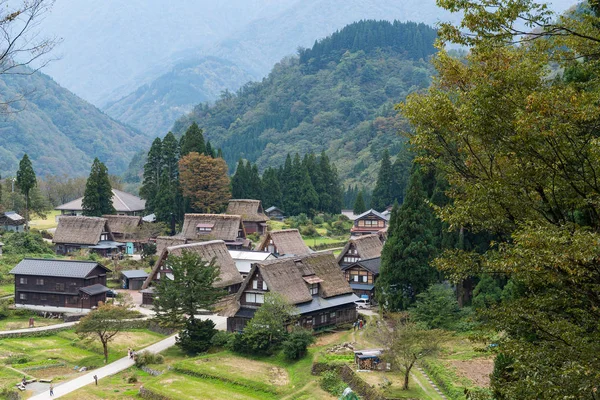 在日本的白川乡老村 — 图库照片