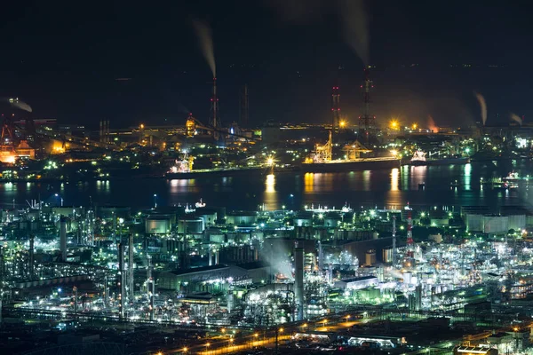 Zona industrial costera de Mizushima en Japón — Foto de Stock