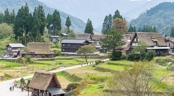 หมู่บ้านชิราคาวาโกะในญี่ปุ่น — ภาพถ่ายสต็อก