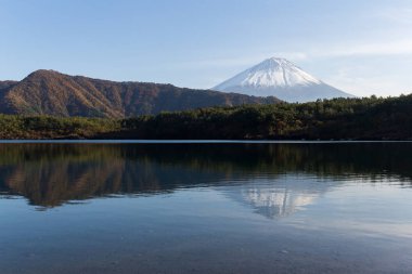 Fuji Dağı ve Gölü Saiko Japonya'da