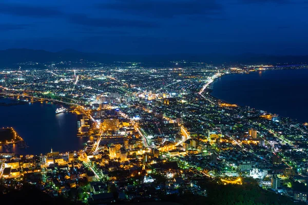 Міський пейзаж Хакодате вночі — стокове фото