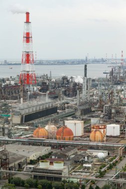 Yokkaichi City endüstriyel fabrika 