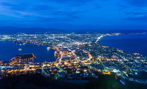 Hakodate skyline la nuit — Photo