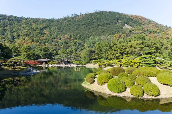 Güzel Japon Bahçe, Ritsurin Bahçe — Stok fotoğraf