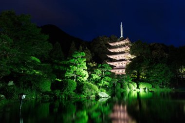 Rurikoji Tapınağı Pagoda Japonya'da 