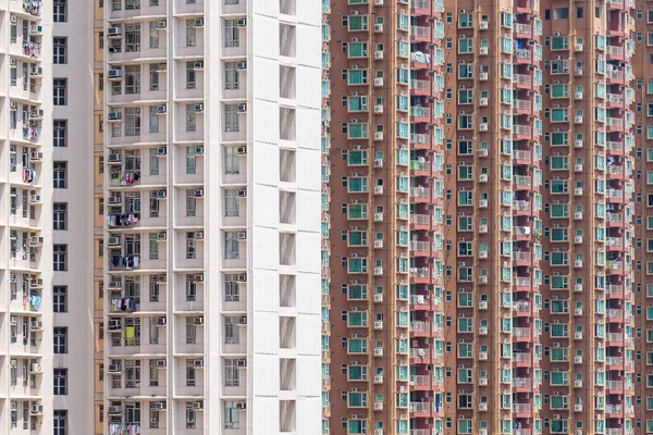 Gevel van het gebouw in hong kong — Stockfoto