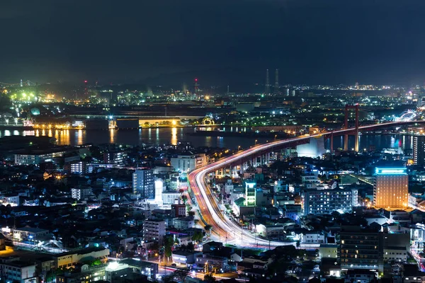 Fukuoka ciudad por la noche —  Fotos de Stock