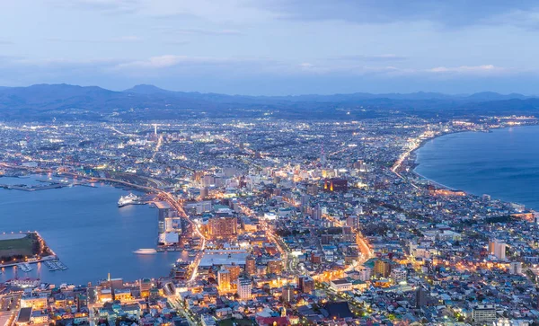 De skyline van de stad van Hakodate — Stockfoto