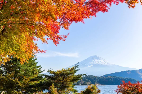 Lake Kawaguchi és Mount Fuji ősszel — Stock Fotó