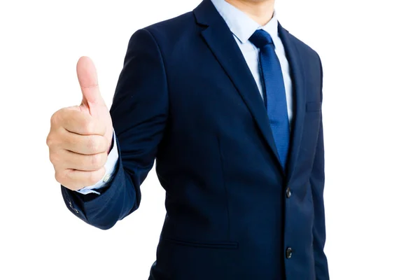 Businessman showing thumb up — Stock Photo, Image