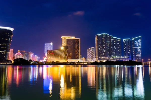 Macau staden på natten — Stockfoto