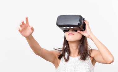 Yine de Vr aygıt arayan kadın