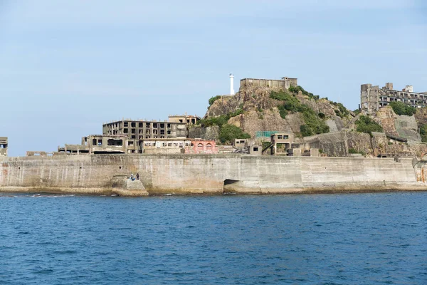 Isla Gunkanjima en la ciudad de Nagasaki — Foto de Stock