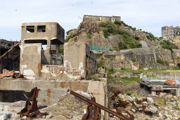 Övergiven ö i nagasaki — Stockfoto