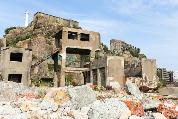 Nagasaki City terk edilmiş Gunkanjima — Stok fotoğraf