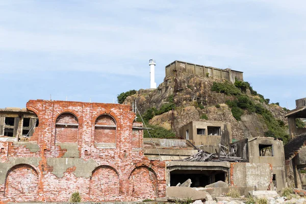 Isla Gunkanjima abandonada en Nagasaki —  Fotos de Stock