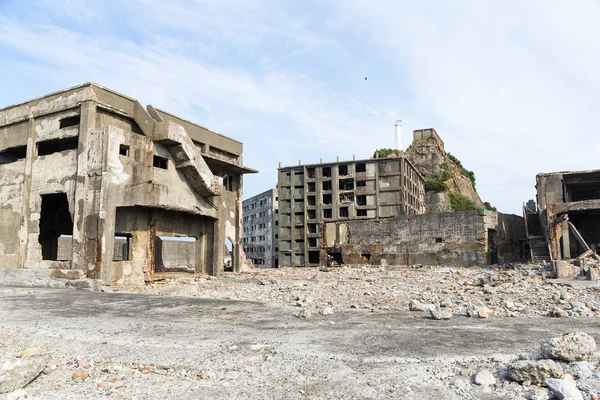 Ilha de batalha abandonada em Nagasaki — Fotografia de Stock