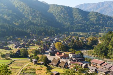 Geleneksel Japnese Shirakawago Köyü
