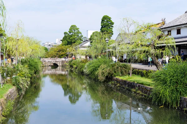 Canal do rio Yanagawa no Japão — Fotografia de Stock