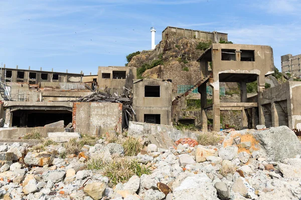 Ilha de batalha na cidade de Nagasaki — Fotografia de Stock