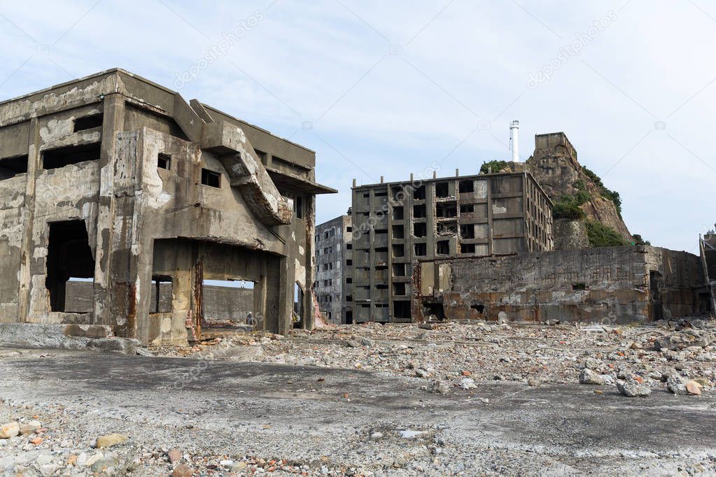 Abandoned Battleship island in Nagasaki city