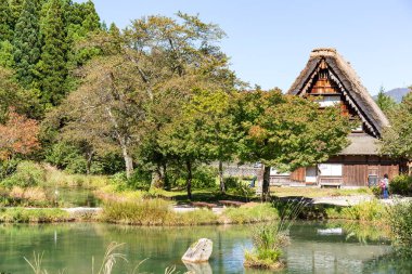 Dünya Mirası Shirakawago köy içinde Japonya