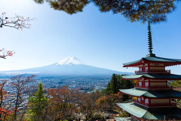 Chureito pagode e monte Fuji — Fotografia de Stock