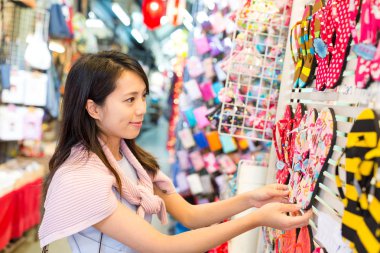 Bangkok semt pazarı alışveriş kadın