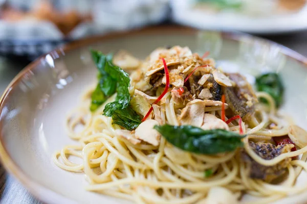 Italian pasta on plate — Stock Photo, Image