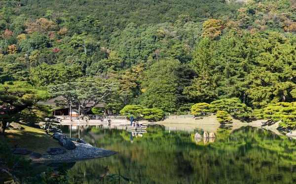 Japanese Kokoen Garden in autumn — Stock Photo, Image